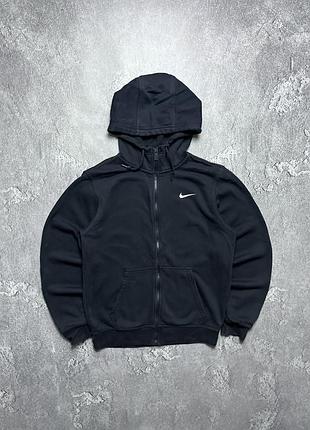 Vintage винтажное зип худи nike найк big swoosh logo size s размер с