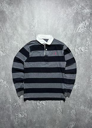 90x vintage винтажное регби polo ralph lauren поло ральф лаурен big pony striped в полоску chief keef чиф киф size l размер л