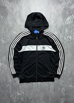 Vintage винтажное зип худи adidas адидас big logo lampas на лампасах size m размер м