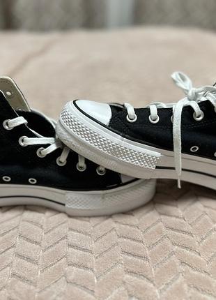 Жіночі кеди converse, чорні з білим, розмір 38,5-39