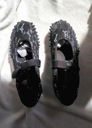 Чорні балетки puma mostro fey lace sneakers unisex