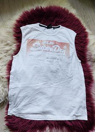 ❤️💛🩵 крута майка 100% cotton superdry