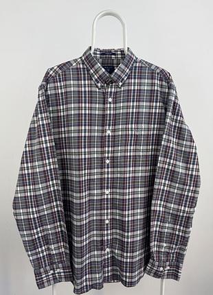 Сорочка в клітину з довгим рукавом gant winter twill regular fit