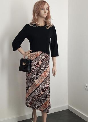 Платье миди zara, с верха трикотаж