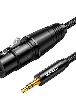 Аудіокабель ugreen av182 3.5mm three-pole male to xlr female audio cable 2m