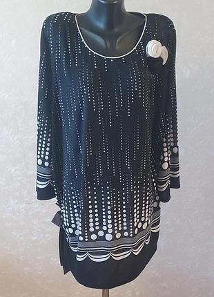 Нарядная блуза туника женская new fashion collection оверсайз