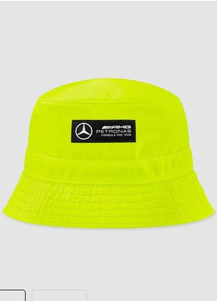 Неоновая шляпа-ведро льюиса гамильтона mercedes-amg f1
