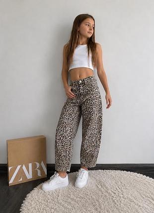 Джинси зара zara леопардові