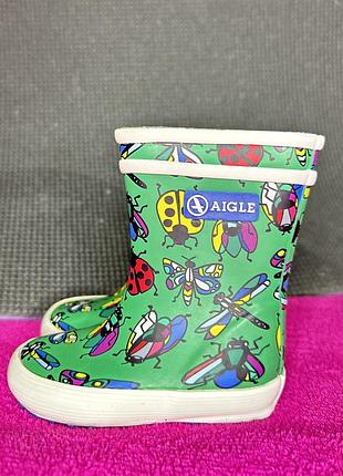 Яркие резиновые сапоги aigle (франция), р. 20 (14 см)
