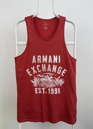 Майка з великим логотипом armani exchange