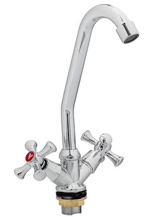 Змішувач pm 1⁄2" для кухні економ на гайці (кратно 2 шт.) aquatica pm-1b157c (9780100)
