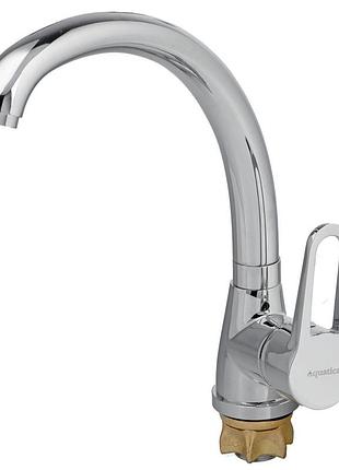 Смеситель hl ø35 для кухни гусак ухо на гайке aquatica hl-4b130c (9734100)