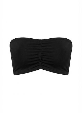Черный топ бандо boohoo размер uk 16 / l-xl