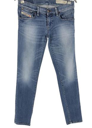 Класичні джинси з потертостями diesel getlegg slim-skinny з низькою посадкою, 28/30
