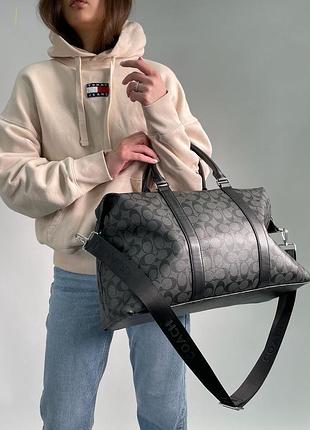 Сумка coach voyager duffle bag in charcoal
