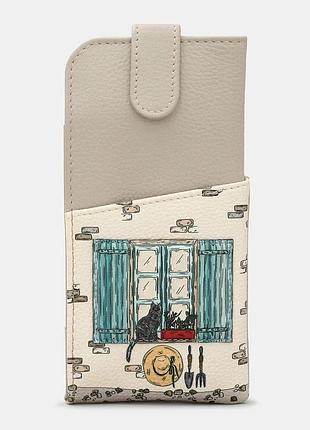 Шкіряний чохол для окулярів yoshi y4309 (country cottage warm grey)