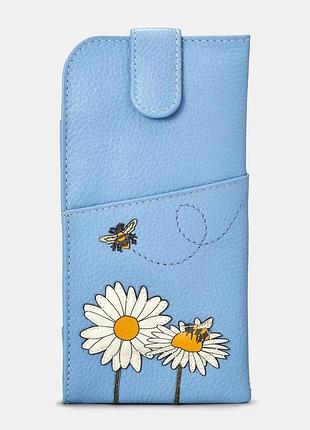 Шкіряний чохол для окулярів yoshi y4309 (bee happy blue)
