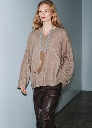 Свободный свитер оверсайз с шерстью от zara