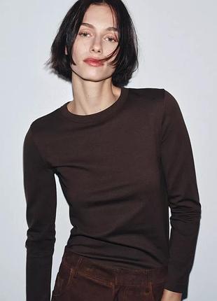 Жіночий лонгслів zara інтерлок