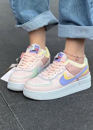 Жіночі nike air force 1 shadow пастельно-рожеві