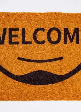 Килимок привратний welcome прямокутний 70*40 см коричневий hp-47-9