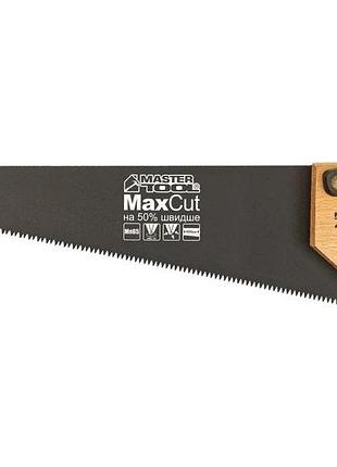 Ножівка столярна mastertool 7tpi max cut тефлонове покриття 400 мм загартований зуб 3-d заточування 14-2340