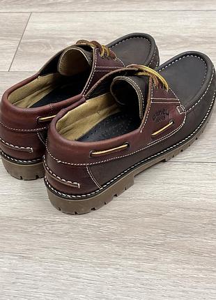Camel active camel boots чоловічі шкіряні вінтажні топсайдери туфлі дебрі лофери оксфорди коричневі натуральна шкіра вінтаж р. 42 43