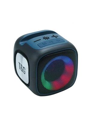 Bluetooth колонка tg359 + fm радіо- синій