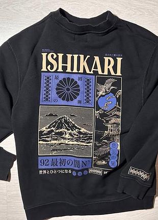 Світшот un_planned by river island «ishikari» чорний, xl