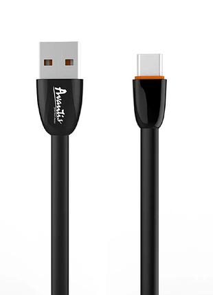 Кабель avantis ac-22m plane usb – micro 2м- чорний