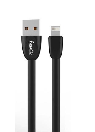 Кабель avantis ac-20i plane usb – lightning- чорний