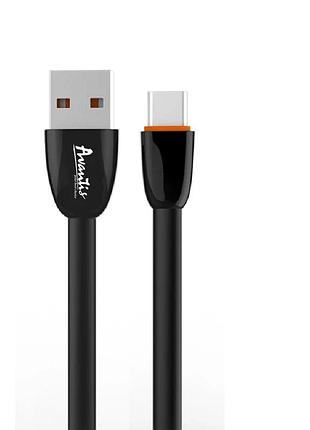 Кабель avantis ac-25t plane usb – type-c 2м- чорний