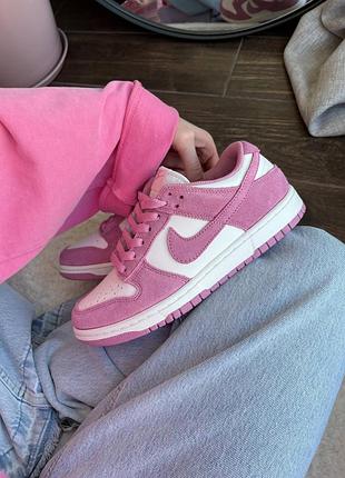 Nike dunk pink (замша)
