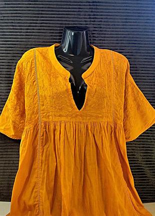 Ефектна блуза jd williams з вишивкою бавовна батал розмір 3xl – 4xl