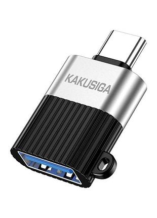 Перехідник kakusiga ksc-1420 type-c male - usb female- чорний