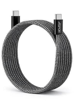 Кабель aspor a199 magnetic type-c - type-c (100w/1.3м)- чорний
