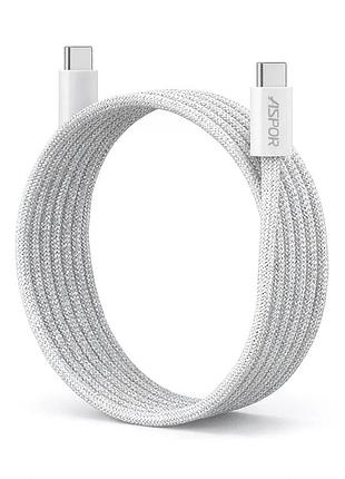 Кабель aspor a199 magnetic type-c - type-c (100w/1.3м)- білий