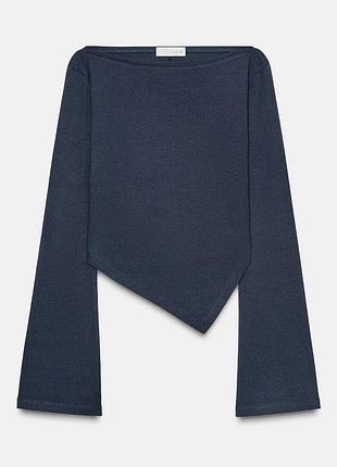 Zara асиметричний лонгслів р.s