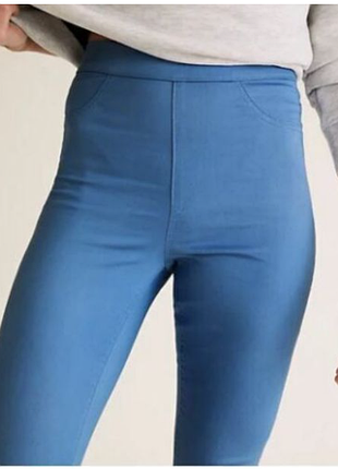 Супер эластичные джинсы джеггинсы, высокая посадка, marks & spencer. 36 евро