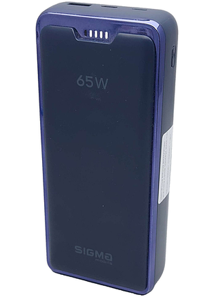 Универсальный внешний аккумулятор повербанк б/у sigma mobile x-power si30a4qx 30000 mah type-c pd65w qc22,5w