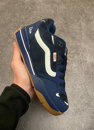 Vans x dime rowley xlt blue white gum   кросівки
