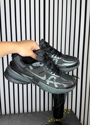 Nike v2k run black dark smoke grey