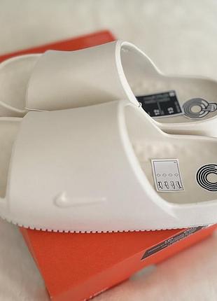 Шльопанці nike calm slide 2.0 coconut milk. оригінал!!! устілка 27,5см