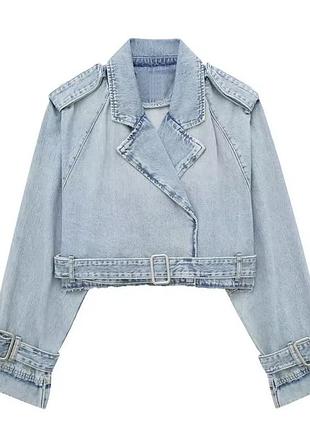 Стильна пряма джинсова куртка oversized