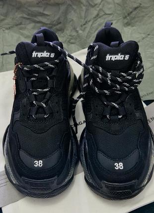 Кросівки 38 розміру, balenciaga triple s black