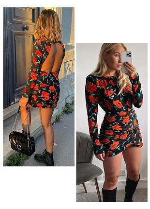 Перлова стильна сукня zara із відкритою спиною розмір l