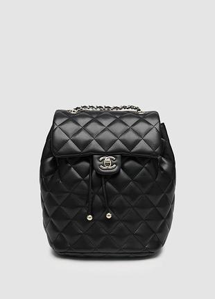 💎 chanel urban spirit backpack in lambskin black/gold 20 х 24 х 11 см