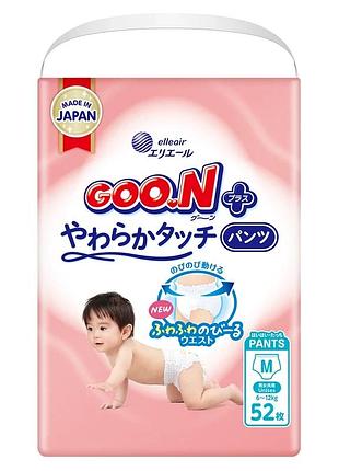 Трусики-підгузки goo.n plus для дітей 6-12 кг (розмір m, унісекс, 52 шт)
