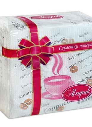 Серветка з малюнком 40шт кава тм алсу-пак
