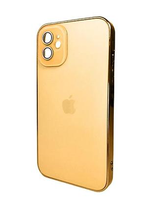 Чохол для смартфона ag glass sapphire frame magsafe logo for apple iphone 12 gold
